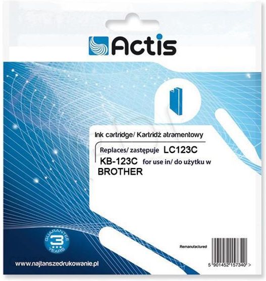 Actis Brother Lc123 Cyan Kb-123C Kb-123C (KB123C)