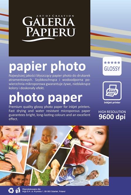 Argo Papier Photo Glossy A4 20Ark. 270G/M2 (DEPHPHA4270002001)