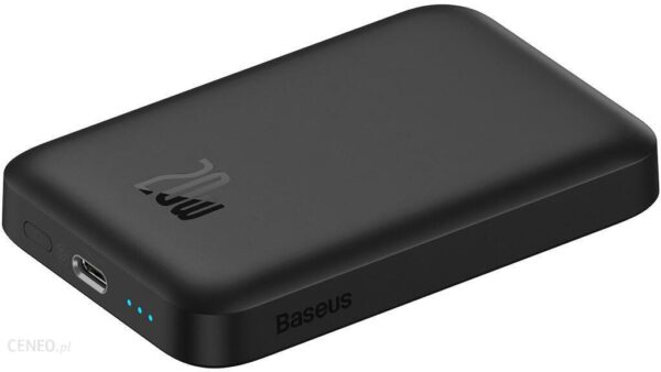 Powerbank BASEUS MagSafe 6000mAh 20W + kabel USB Typ C 60W 50cm Czarny