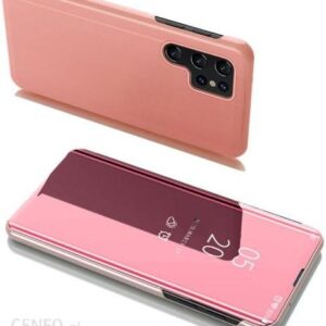 Clear View Case futerał etui z klapką Samsung Galaxy S22 Ultra różowy (1654445)