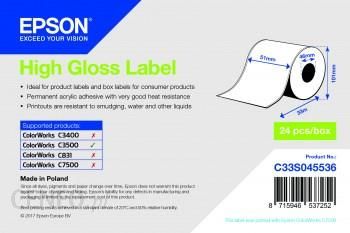 Epson High Gloss Label - Continuous Roll: 51mm x 33m C33S045536