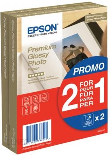 Epson Premium Glossy Photo Paper - 10x15cm - 2x 40 Arkuszy C13S042167