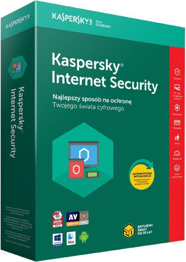 Kaspersky Internet Security multi-device 2PC/1Rok Odnowienie (KL1941PCBFR)
