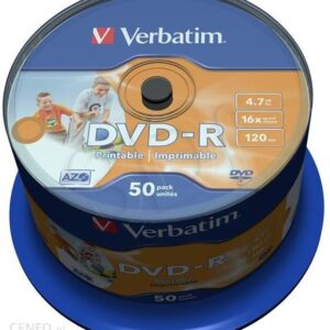 Verbatim Dvd-R Azo 4.7Gb 16X Wide Printable Non-Id Sp 50 Szt. (NOSVERDVM0060)