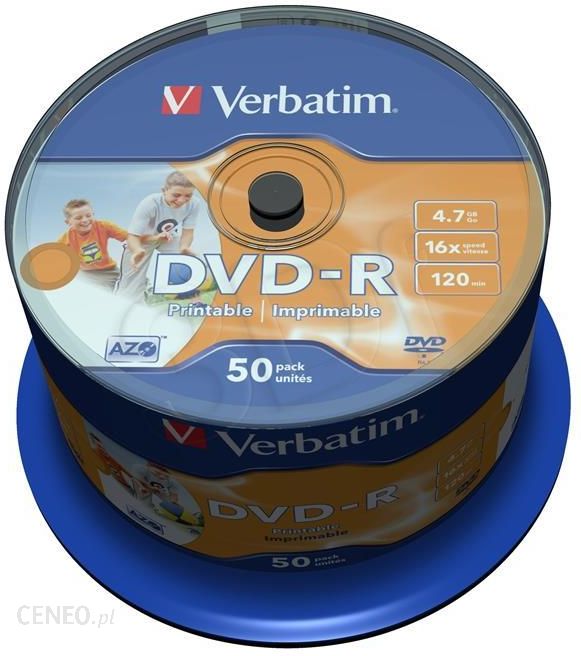 Verbatim Dvd-R Azo 4.7Gb 16X Wide Printable Non-Id Sp 50 Szt. (NOSVERDVM0060)